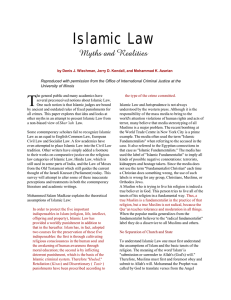 Islamic Law - Canadian Society of Muslims