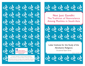 Not Just Gandhi - Lubar Institute for the Study of the Abrahamic