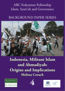 Indonesia, Militant Islam and Ahmadiyah