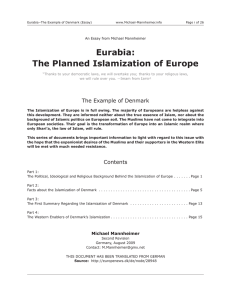 Eurabia: The Planned Islamization of Europe