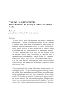 FINDING ISLAM IN CINEMA - Al-Jami`ah: Journal of Islamic Studies