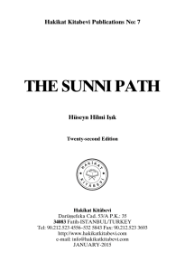 the sunni path - Hakikat Kitabevi