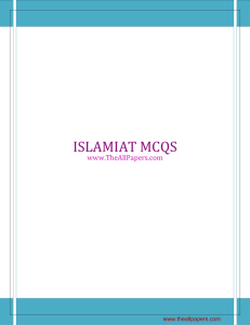 islamiat mcqs - TheAllPapers