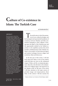 Culture of Co-existence in Islam: The Turkish Case