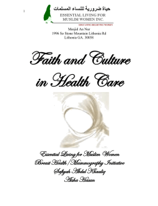 Faith and Culture in Health Care