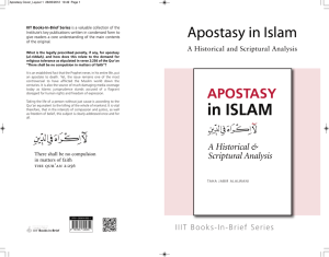 Apostasy in Islam - International Institute of Islamic Thought