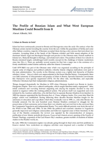 The Profile of Bosnian Islam and What West European Muslims