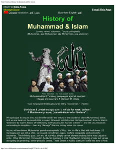 History of Muhammed and Islam