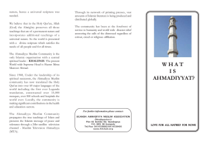 What is Ahmadiyyat