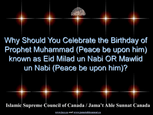 Eid Milad un Nabi - Jamat Ahle Sunnat Canada
