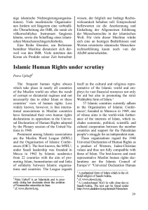 Islamic Human Rights under scr
