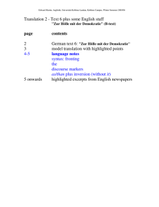 Translation 2 - Text 6 plus some English stuff page
