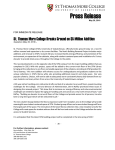 Press Release - St. Thomas More College