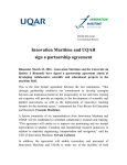 Innovation Maritime and UQAR sign a partnership agreement