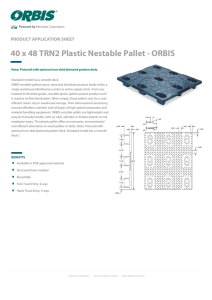 40 x 48 TRN2 Plastic Nestable Pallet