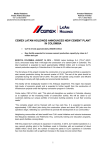 cemex latam holdings announces new cement plant in colombia