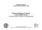 Statistical Modeling of Leakage in Nano-CMOS Circuits - Mos-AK
