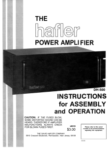 Hafler DH-500 Power Amplifier
