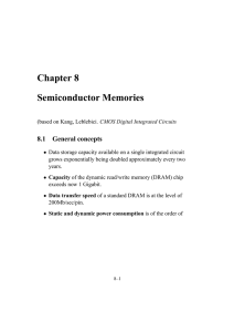 Chapter 8 Semiconductor Memories