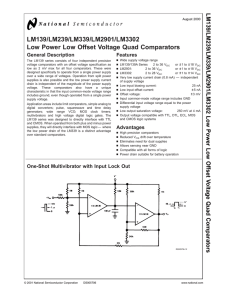 LM139/LM239/LM339/LM2901/LM3302 Low Power Low Offset