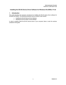 Installing the DS-XG Device Driver Software for Windows 95 (OSR2