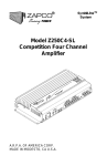 Model Z250C4-SL Competition Four Channel Amplifier