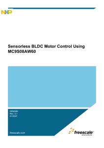 DRM086, Sensorless BLDC Motor Control Using MC9S08AW60