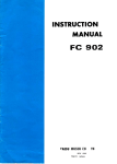 Yaesu FC-902 Antenna Coupler, Instruction Manual
