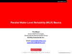 Parallel Wafer Level Reliability (WLR) Basics