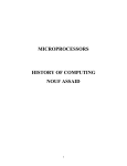 MICROPROCESSORS HISTORY OF COMPUTING NOUF ASSAID