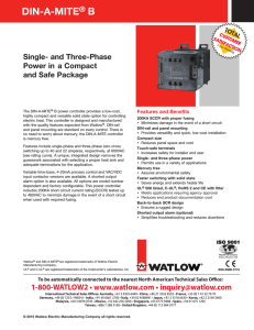 DIN-A-MITE B Spec Sheet - Watlow.com.sg | heaters