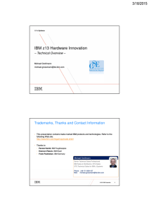 IBM z13 Hardware Innovation