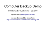 Computer Backup Demo