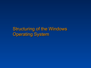 Structuring of the Windows Operating System