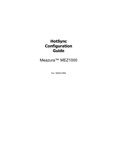 HotSync Configuration Guide