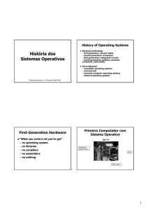História dos Sistemas Operativos