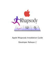 Apple Rhapsody Installation Guide Developer Release 2