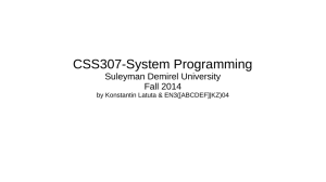CSS307-System Programming