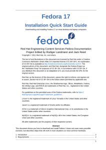 Installation Quick Start Guide