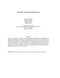 The Sprite Network Operating System