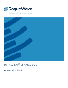 TotalView Change Log, 8.0