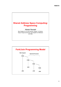 Shared Address Space Computing: Programming Fork/Join