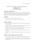 CPSC 457: Principles of Operating Systems Assignment 1 due May
