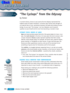 “The Cyclops” from the Odyssey