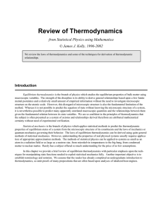 Review of Thermodynamics