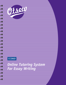 Online Tutoring System For Essay Writing