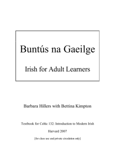 Buntús na Gaeilge - Harvard University