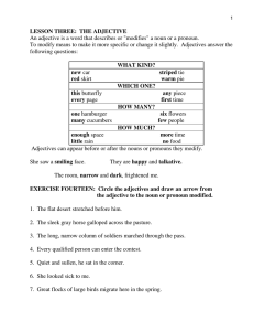 Adjective Worksheets 7th grade