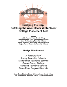 Bridging the Gap: Retaking the Accuplacer WritePlacer College