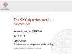 The CKY algorithm part 1: Recognition